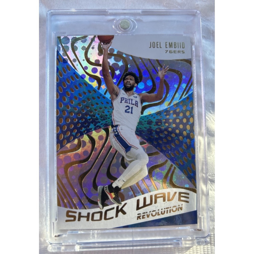 Joel Embiid 2020-21 Panini Revolution #7 Shock Wave Fractal Philadelphia 76ers